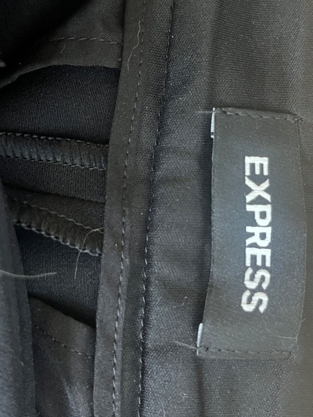 Express Black Dress Pants Straight Leg Mid Rise Work Career Classic - Picture 3 of 6
